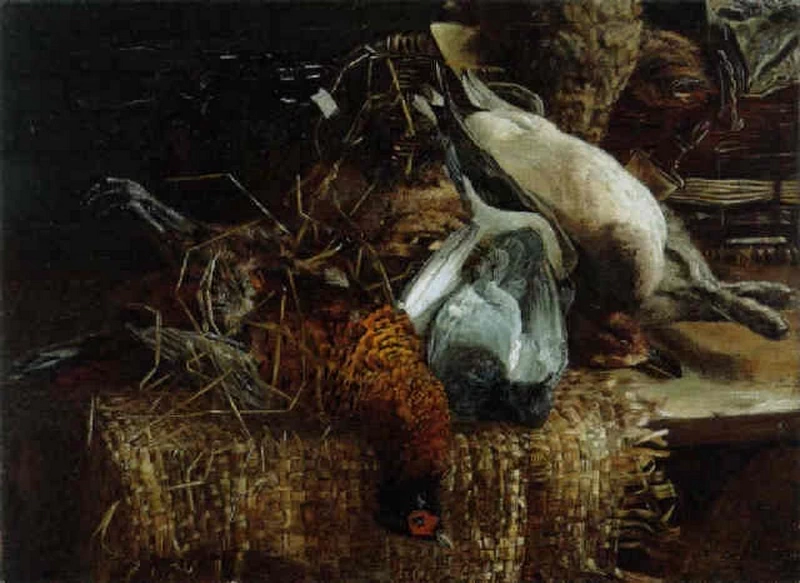 Natura morta con fagiani, piccioni, anatre e lepre